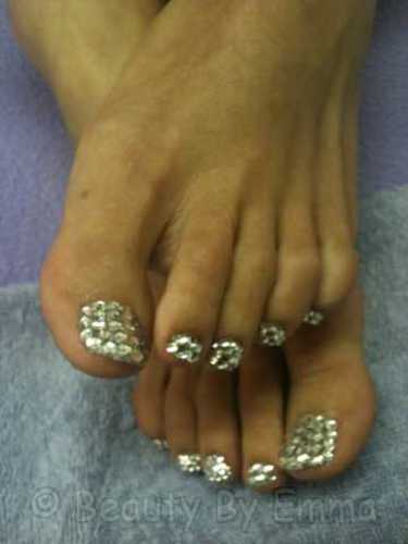 Swarovski Crystal Pedicure - Day 1 